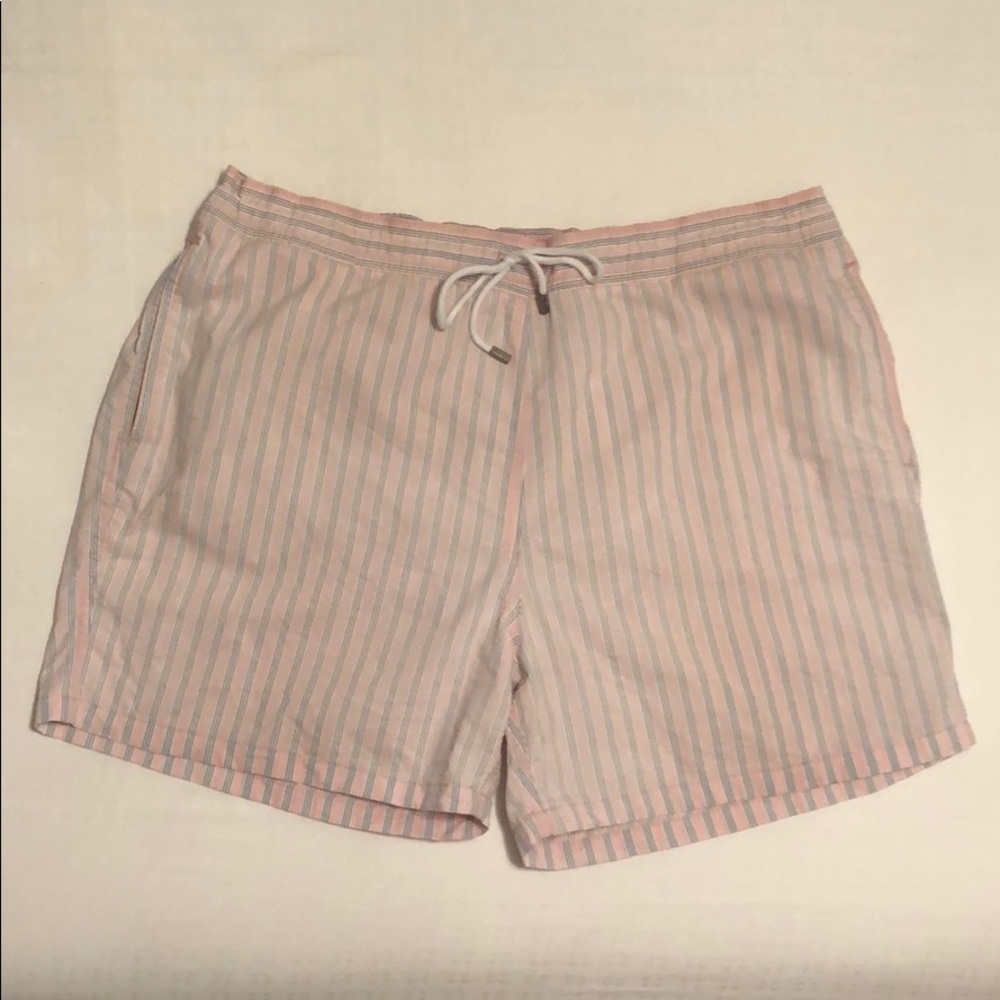 Men’s Pink Seersucker Brooks Brothers Swimsuit